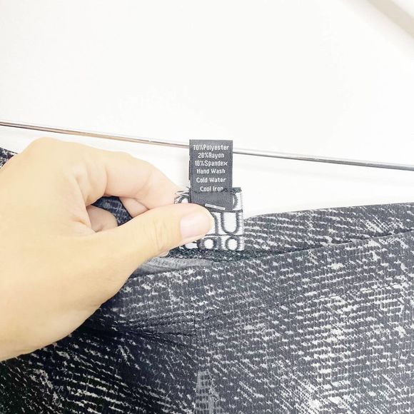 Clara Sun Woo Signature Straight Leg Pant black gray elastic pull on Womens S - Picture 8 of 9